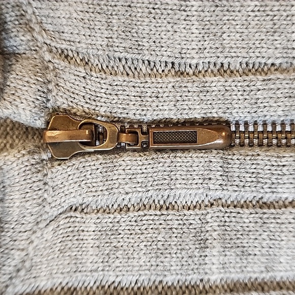 Yves Saint Laurent Cardigan Men's Full Zip Vintage Gray Ribbed Cuff & Co… - Picture 3 of 8